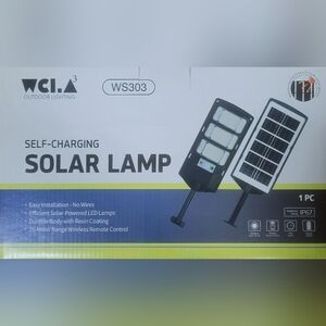 WS303 Self-Charging Solar Lamp - Black